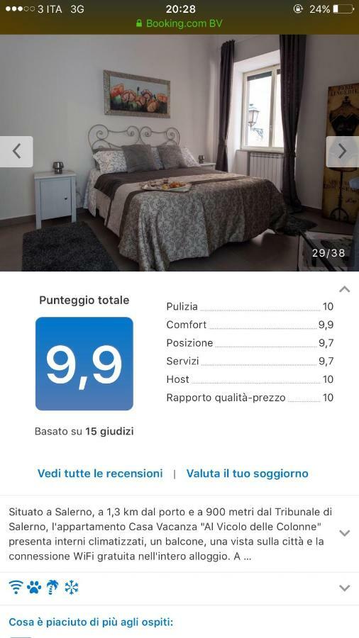 Casa Vacanza "Al Vicolo Delle Colonne" Салерно Экстерьер фото